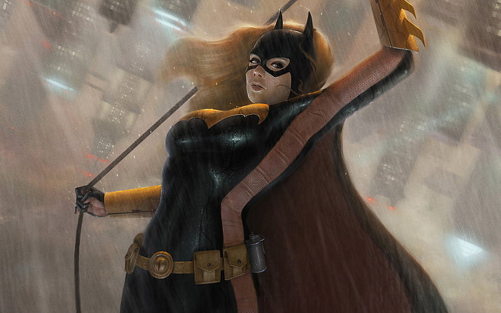catwoman illustration, DC Comics, superheroines, Batgirl, one person