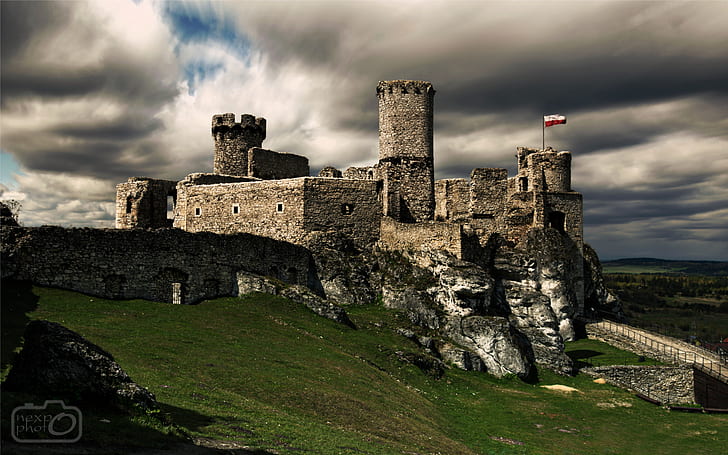 old, historic, castle, Poland, ruins, history, HD wallpaper