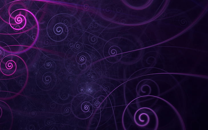 abstract, purple, spiral, HD wallpaper