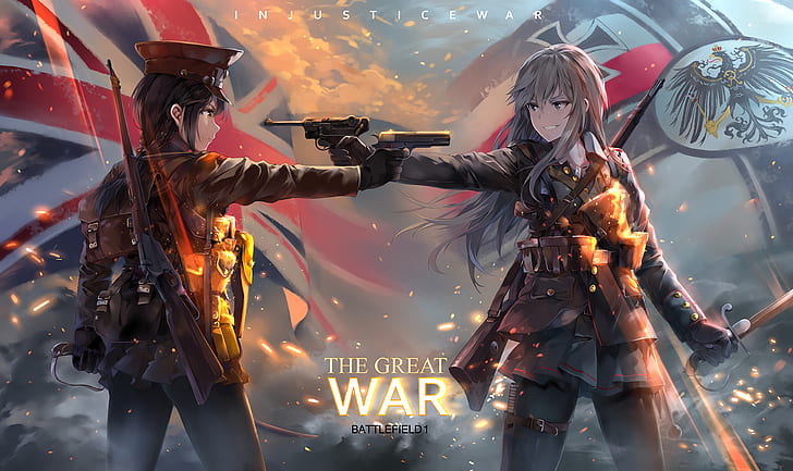 HD wallpaper: Battlefield 1, British Army, uniform, war, gun, sword, anime  girls | Wallpaper Flare