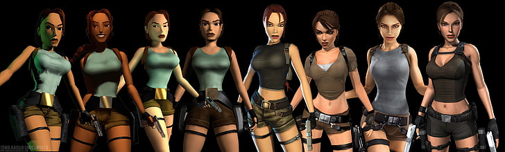 tomb raider lara croft evolution 4298x1300  Video Games Tomb Raider HD Art