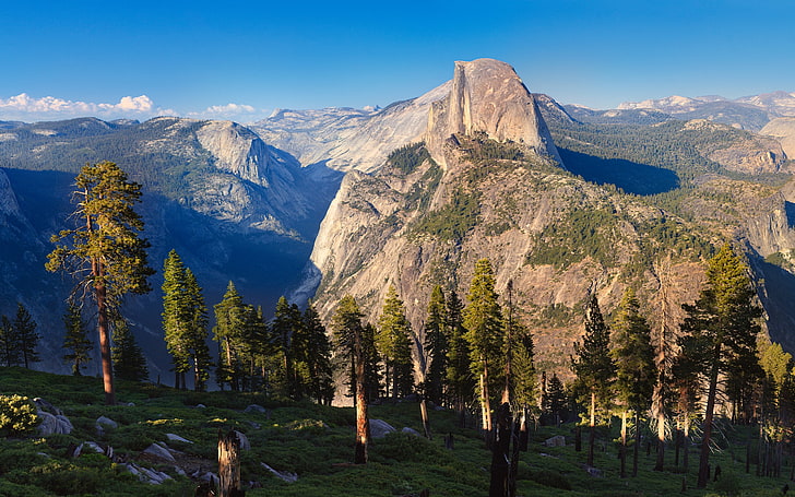 landscape, Yosemite National Park, USA, Half Dome, mountain