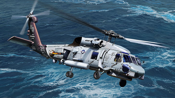 Sikorsky, Seahawk, American multi-purpose helicopter, anti-submarine helicopter, HD wallpaper