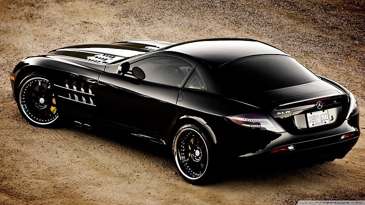 black Acura GL FF coupe, Mercedes-Benz, supercars, Mercedes-Benz SLR, HD wallpaper