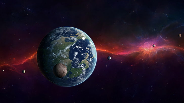 planet, atmosphere, earthlike, outer space, kepler-452b, universe, HD wallpaper