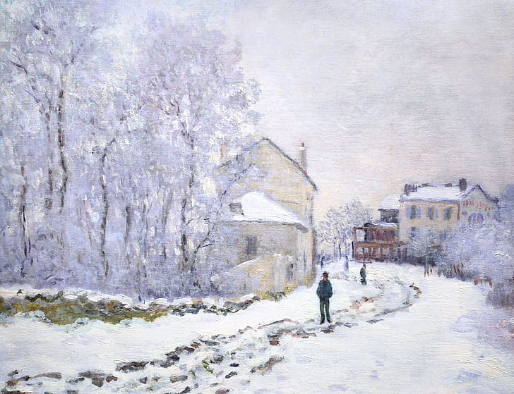 picture, the urban landscape, Claude Monet, Snow at Argenteuil