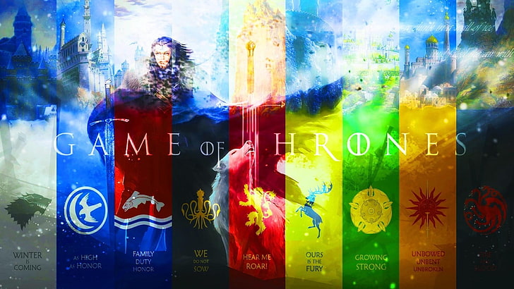 Game of Thrones, tv series, multi colored, indoors, no people, HD wallpaper