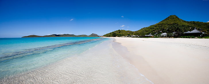 Best Beaches in the World, Antigua, Hermitage bay, 8k, shore, HD wallpaper