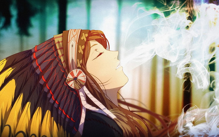 HD wallpaper: native American anime graphic wallpaper, smoking, smoke, Native  American clothing | Wallpaper Flare