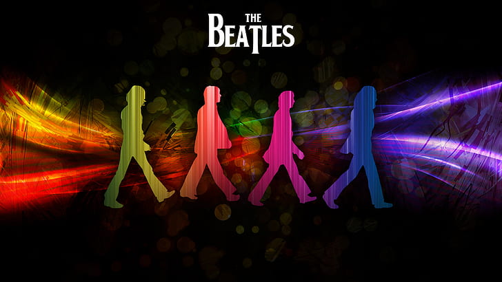 rainbow, beatles, George Harrison, Paul McCartney, John Lennon, HD wallpaper