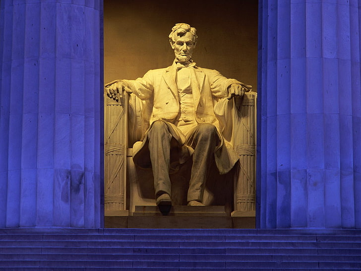Lincoln Memorial, Washington DC, sculpture, art and craft, statue, HD wallpaper