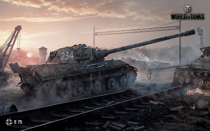 World of Tanks cover, E 75, wargaming, video games, transportation