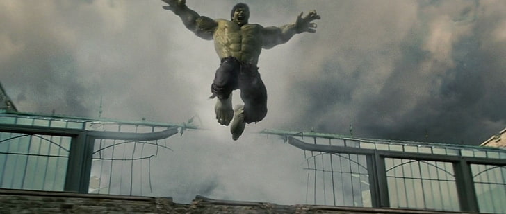 HD wallpaper: the incredible hulk, full length, mid-air, jumping, motion |  Wallpaper Flare