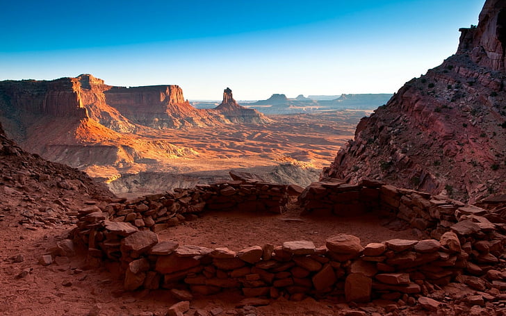 Earth, Desert, America, Canyon, Canyonlands National Park, Circle, HD wallpaper