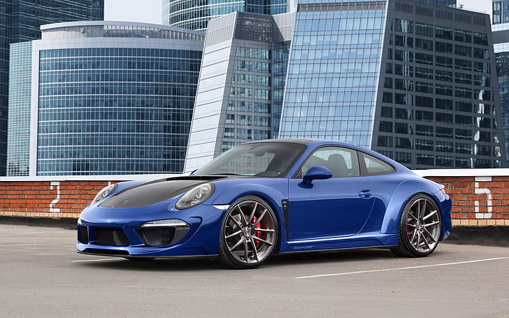 TopCar, Porsche, Porsche 991 Carrera Stinger, blue cars, motor vehicle, HD wallpaper