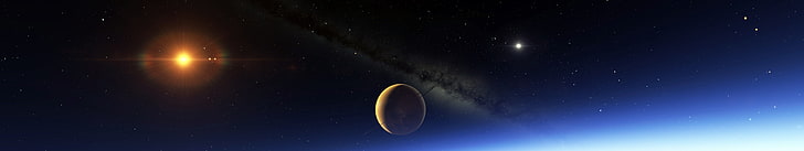 planet wallpaper, Space Engine, stars, galaxy, 3D, render, CGI, HD wallpaper