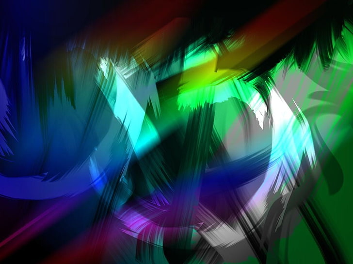 multicolored digital wallpaper, abstract, shapes, motion, blurred motion