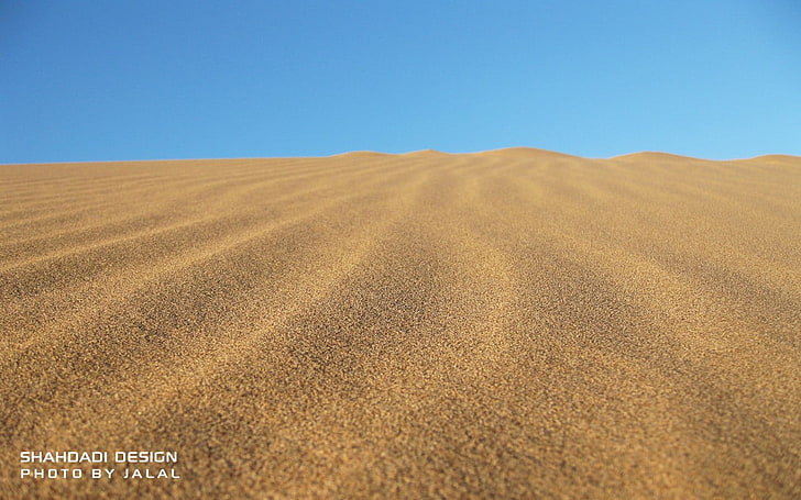 desert, sand, cyan, sky, land, landscape, clear sky, scenics - nature, HD wallpaper