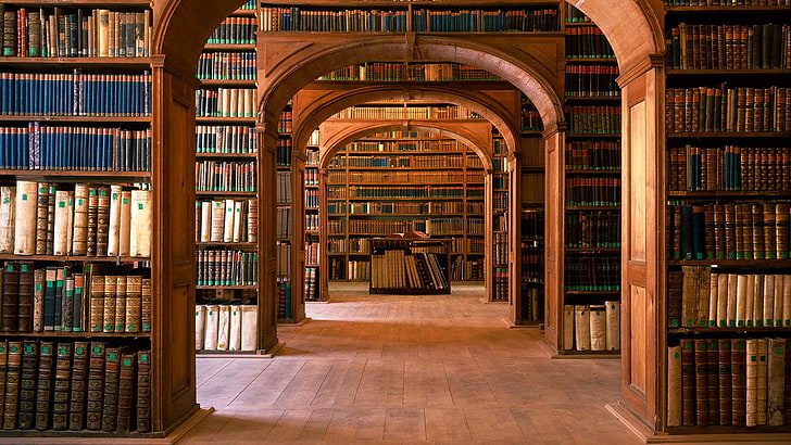 HD wallpaper: brown library, Germany, Saxony, Görlitz, hall historical  literature | Wallpaper Flare