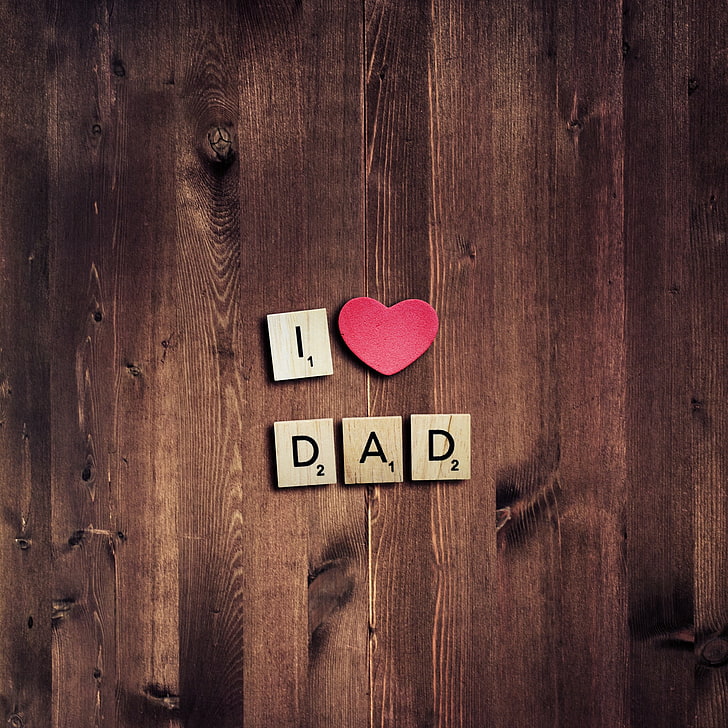 Love Heart, I Love Dad, Pink Heart, Fathers Day
