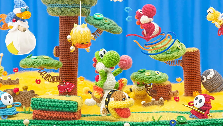 Video Game, Yoshi's Woolly World, Bullet Bill, Kamek (Super Mario), HD wallpaper