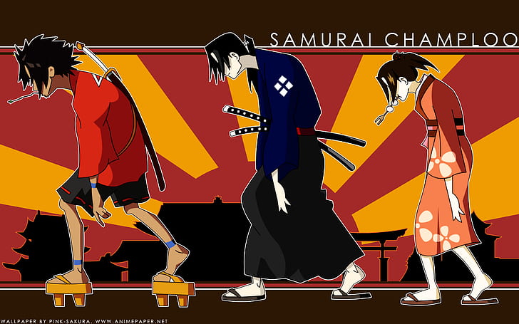 Samurai Champloo, Fuu, Jin (Samurai Champloo), Mugen, watermarked