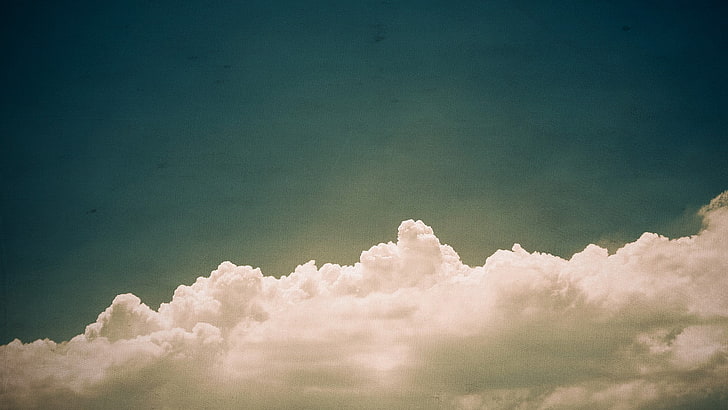 white cloud, clouds, nature, digital art, sky, cloud - sky, beauty in nature, HD wallpaper