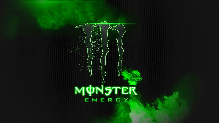 Monster Energy wallpaper, logo, brand, energetic, abstract, backgrounds, HD wallpaper