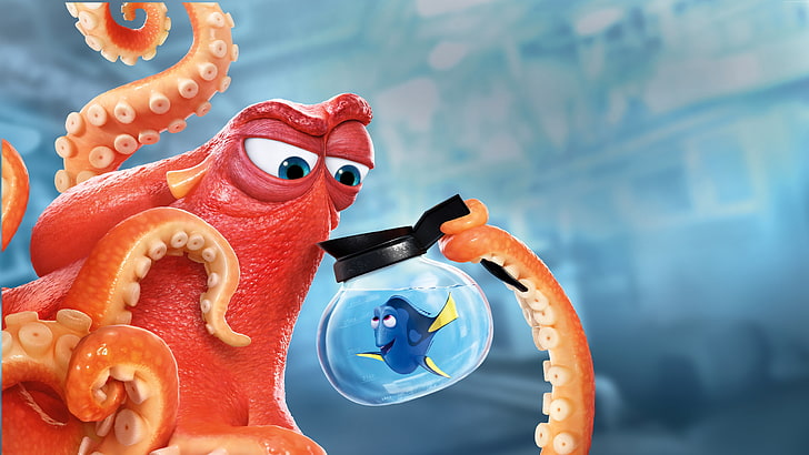 fish, octopus, nemo, Finding Dory, animation, hank, representation, HD wallpaper