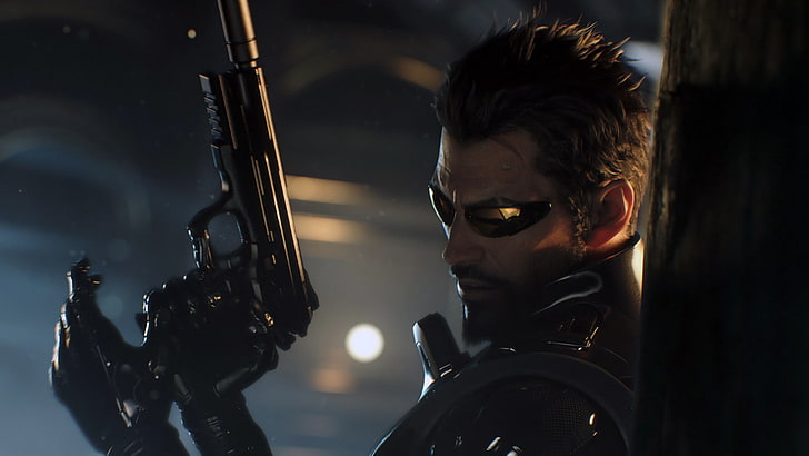 black and gray and black hair blower, Deus Ex: Human Revolution