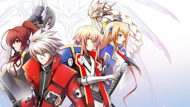 women's red and white traditional dress, Blazblue, Ragna the Bloodedge