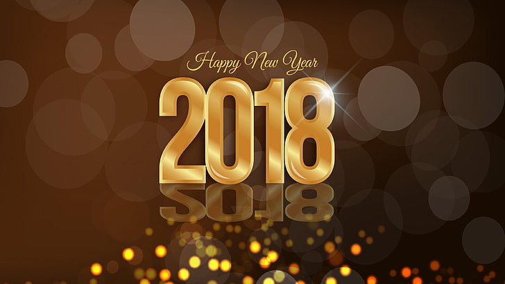 new year, 2018, event, graphics, graphic design, text, communication, HD wallpaper