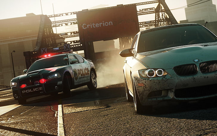 Police Car Chase Hd Wallpaper