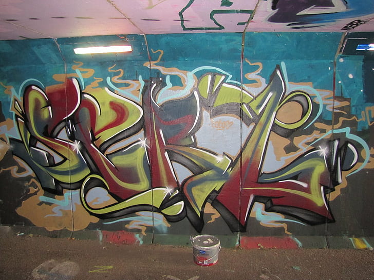 art, color, graffiti, paint, peinture, psychedelic, rue, tag, HD wallpaper