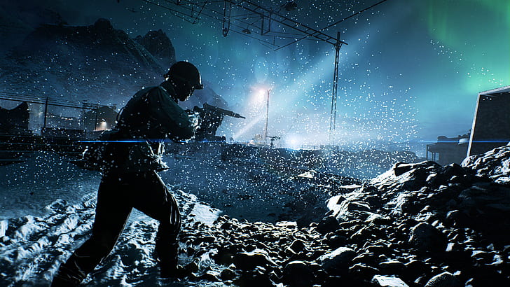 Battlefield V, screen shot, soldier, snow, RTX