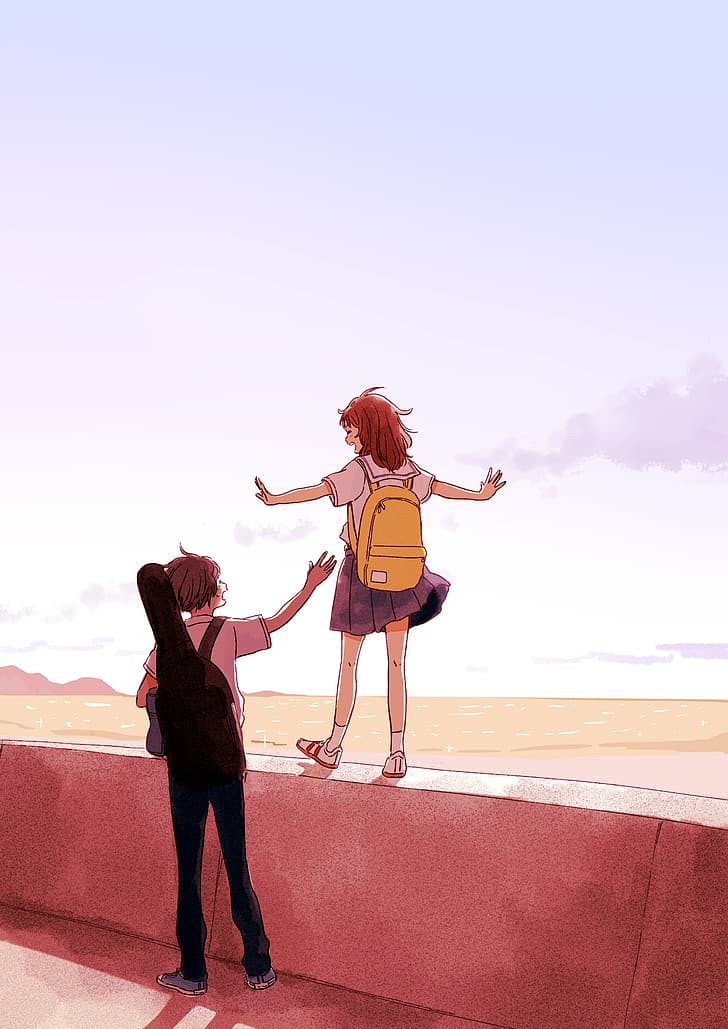 Art of a cute anime couple standing closely together on Craiyon-sonxechinhhang.vn