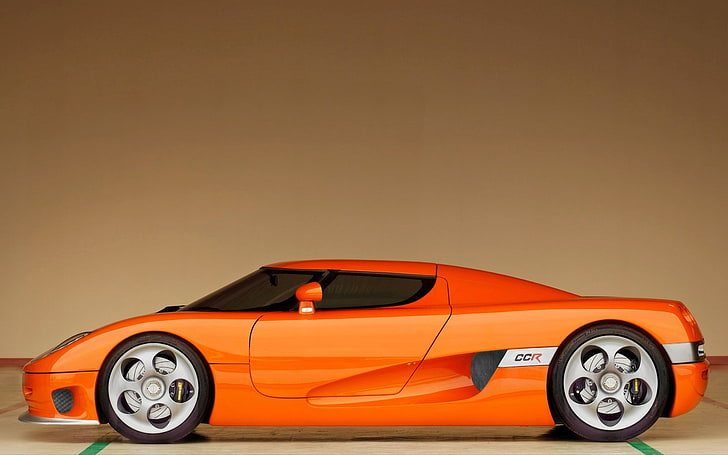 Koenigsegg, Koenigsegg CCR, orange cars, mode of transportation, HD wallpaper