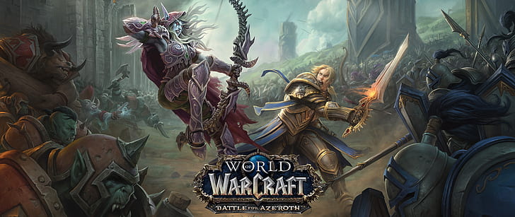 Anduin Rinn, Sylvanas Windrunner, world of warcraft, World of Warcraft: Battle for Azeroth, HD wallpaper