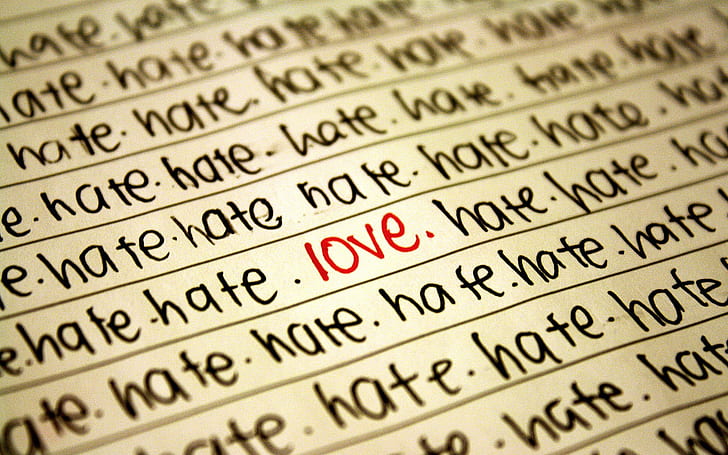 HD wallpaper: Hate Love Paper HD, love/hate | Wallpaper Flare