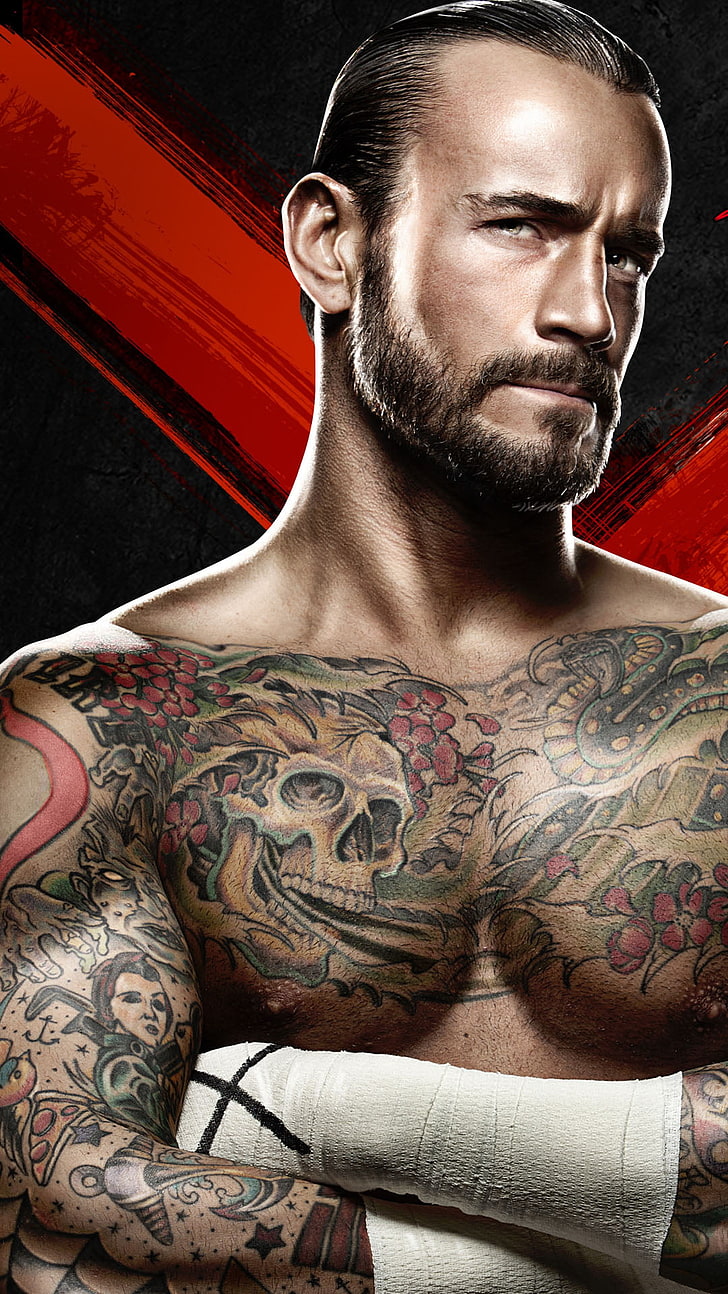 Shitloads Of Wrestling  CM Punk Really cool shot of a lot of his tattoos 