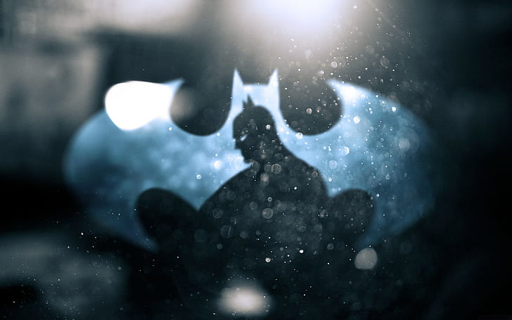 Batman logo digital wallpaper, Batman Begins, movies, one person, HD wallpaper