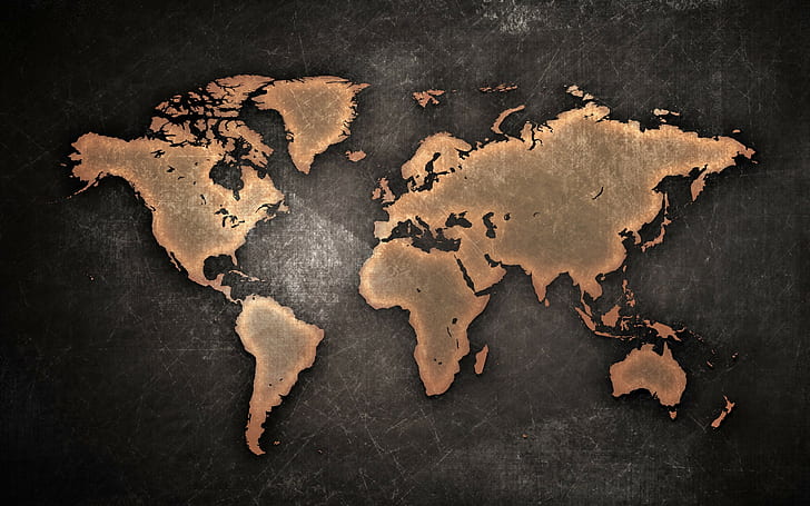 world map, HD wallpaper
