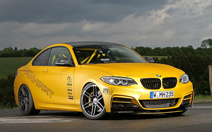 2014 Manhart Performance BMW M235i Coupe MH2 Clubsport, yellow bmw coupe, HD wallpaper