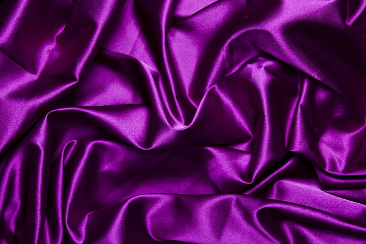 purple satin textile, Shine, texture, fabric, blind, folds, silk