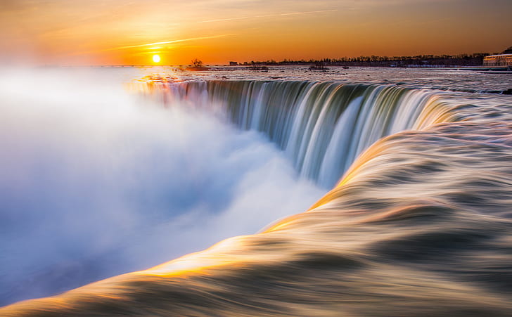 HD wallpaper: winter, the sun, river, morning, Niagara, Canada, Niagara  Falls | Wallpaper Flare