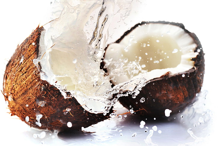 8k, coconut, food and drink, close-up, freshness, indoors, no people, HD wallpaper
