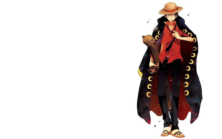 one piece anime simple background white background monkey d luffy Anime One Piece HD Art