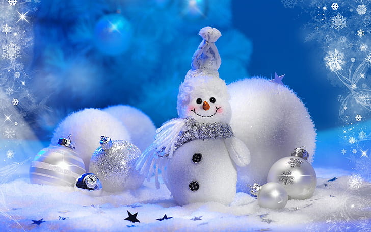 Holidays, Snowman, Winter, Cold, Christmas, HD wallpaper