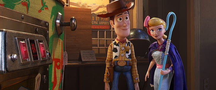 Movie, Toy Story 4, Bo Peep, Woody (Toy Story)