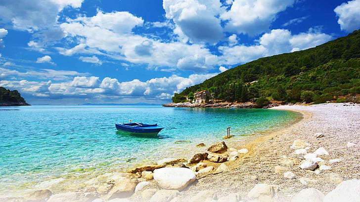 Beautiful Beach On The Adriatic Sea In Croatia 2560×1440